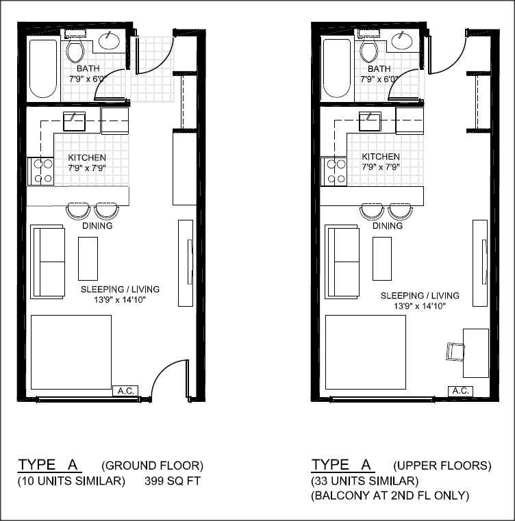 South Kamloops Apartment Floor Plan Type A